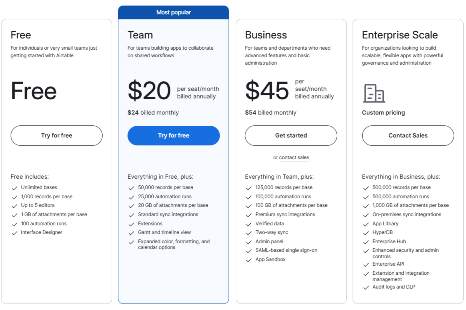 airtable 회원가입
